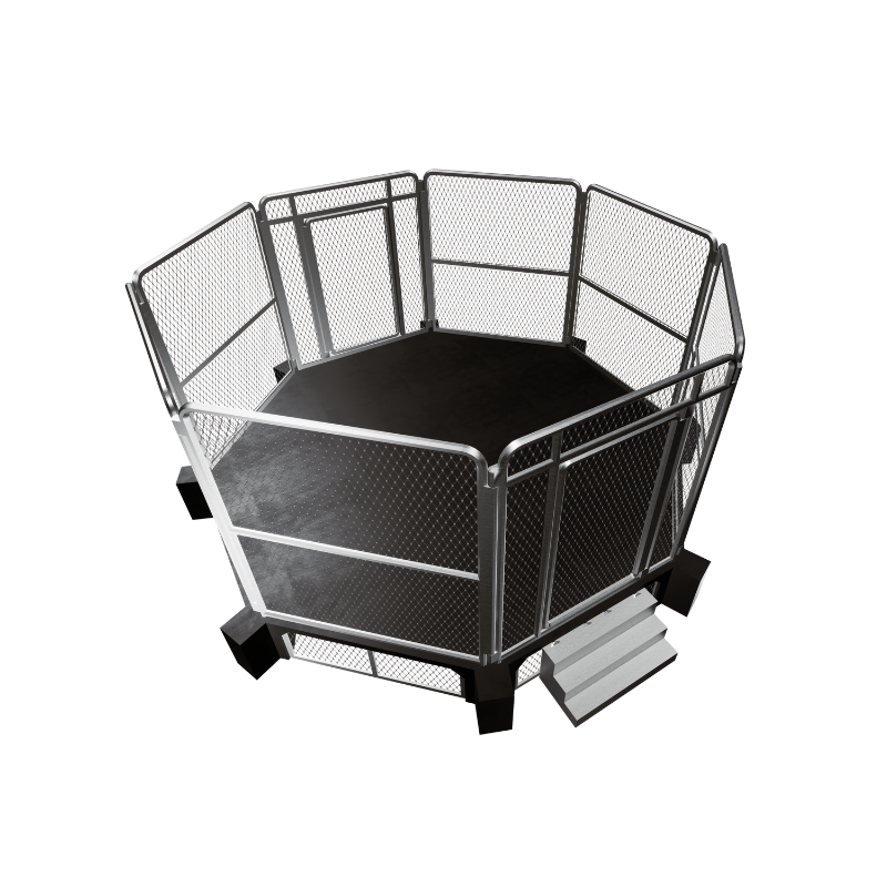 Octagonal cage fighting stage